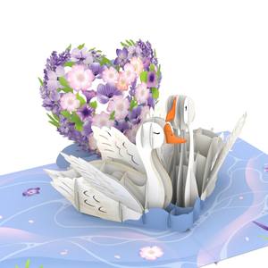 การ์ดป๊อปอัพ 3 มิติ คู่รักสวีน การ์ดอวยพรแฮนด์เมดคู่รักที่ดีที่สุด การ์ดป๊อปอัพธีมความรัก 3 มิติ การ์ด 3 มิติ ป๊อปอัพ งานฝีมือกระดาษรูปสัตว์ ความรัก - Product Image 2