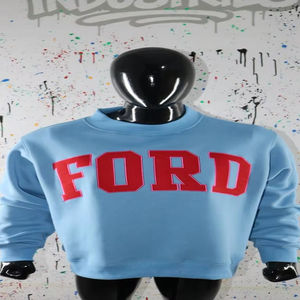 Sudadera FORD Azul Marino con Cuello Ancho, 100% Rojo, Apliques Bordados, Hilos Finos - Product Image 1