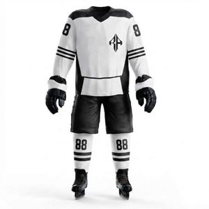 Nouvel ensemble d'uniformes de hockey sur glace élégants et imprimés, impression par transfert thermique, manches longues, 100% polyester, qualité supérieure pour hommes - Product Image 2