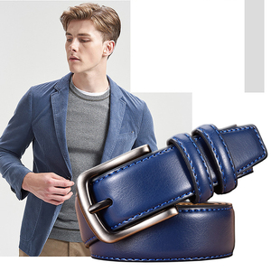 Cinturón Formal Trenzado de Cuero Vacuno Genuino para Hombre con Hebilla de Aleación Ajustable de 3.5cm de Ancho y 105cm de Largo - Product Image 1