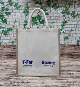 Pharma Gifts Jute Shopping Bag Medium Size Letter Print Hand Carry Tote for Gifting and Promotional Use bulk <b>canvas</b> tote bags - Product Image 2
