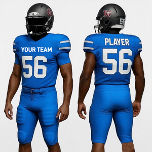 Diseño Gratuito de Uniformes Deportivos para Hombre, Camiseta y Pantalones, Versión Jugador, Impresión por Sublimación Personalizada, Logotipo Cosido, Uniforme de Fútbol Americano - Product Image 3