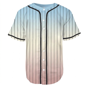 Camiseta de Béisbol Personalizada al por Mayor, Transpirable, de Malla de Poliéster/Algodón, con Botones Bordados, Tallas Grandes - Product Image 6