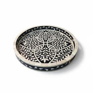 Handmade Vanity Tray, Bone Inlay Serving Tray | <b>Decorative</b> Artisan Serve ware | <b>Kitchen</b> Home <b>Decor</b> Tray | Indian Gift - Product Image 1