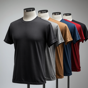 เสื้อยืดคอกลมแขนสั้นผู้ชาย ผ้าฝ้าย 100% ระบายอากาศ แห้งเร็ว เป็นมิตรกับสิ่งแวดล้อม สวมใส่สบาย เหมาะกับกิจกรรมกลางแจ้ง รับผลิตแบบ OEM/ODM - Product Image 4