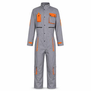 Combinaison de travail industrielle robuste en coton, tissu durable, respirant, poches cargo, taille élastique, combinaison de travail pour usine et entrepôt - Product Image 1