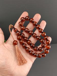 Personalización al por mayor de cuentas de oración musulmanas de resina ámbar de 10 mm, cuentas de cristal, gemas, Tasbih islámico, ecológico - Product Image 4