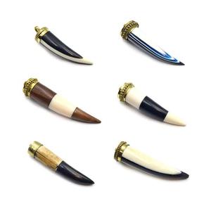Vintage Horn Pendant Necklace Set Unisex Gold Plated Animal Shape Fashion Jewelry Bohemian Style Multi Color Design - Product Image 4