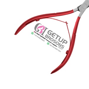 Alicates Profesionales para Cutículas de Acero Inoxidable con Recubrimiento en Polvo Rojo, Cuchilla Recta, Instrumento de Belleza, con su Propio Logotipo - Product Image 5