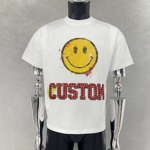 Custom 100% Cotton DTG Print Tee Heavyweight Oversized Boxy <b>Tshirt</b> Dirty Custom Clothing Manufacturers 100% Cotton DTG Print Tee - Product Image 5