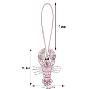 Llaveros de diamantes de imitación vintage hechos a mano, color rosa escorpión, con letras del alfabeto multicolor y dijes de pulsera con inicial. - Product Image 1