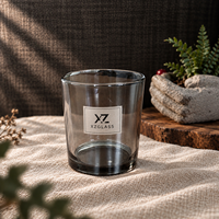 Gobelet à bougie personnalisé, gobelet à bougie en verre de 200 ml et 300 ml, pot à bougie pour hôtel, gobelet à bougie transparent avec logo sérigraphié