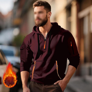 Sudadera con Capucha para Hombre, Mezcla de Algodón Suave, para Gimnasio, Entrenamiento, Correr, Invierno, Casual, Cálida - Product Image 4