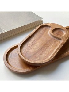 Bandeja de Servir de Madera Natural, Tabla de Madera Duradera de Estilo Clásico Moderno, 20 Piezas MOQ para Cocina, Mesa de Comedor, Aperitivos, Frutas, Pan - Product Image 5