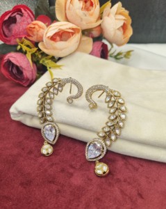 Pendientes de Oreja con Diseño Étnico de Hojas Hechos a Mano, Joyería de Imitación Artificial de Diseñador para Fiestas, Fabricante Mayorista - Product Image 2