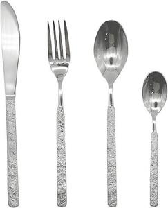 Ensemble de couverts modernes en métal avec manche en os, finition miroir haute brillance, compatible lave-vaisselle, idéal pour les réceptions - Product Image 3