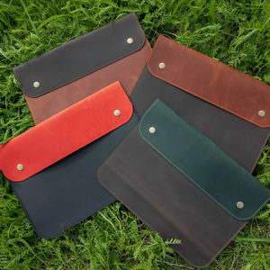 Funda de Piel Auténtica de Alta Calidad con Logotipo Personalizado para Laptop MacBook Air Pro de 13 Pulgadas, Modelo LS-0272 - Product Image 1