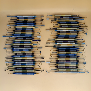 Instruments chirurgicaux dentaires à poignée moletée manuelle, plusieurs couleurs, classe I, autoclavables, en acier inoxydable, certifiés CE - Product Image 4