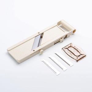 Trancheuse à fruits et légumes JAYA MATA VS-101, manuelle, réglable, en plastique, outil de cuisine, 3 lames en acier inoxydable, passe au lave-vaisselle, facile à utiliser - Product Image 4
