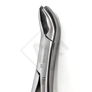 Pince d'extraction dentaire pour molaire supérieure droite, courbée, légère, à prise perforée, outil chirurgical manuel pour dentiste - Product Image 5