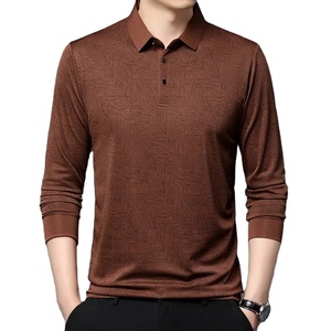 Nueva camisa de manga larga informal de negocios para hombres, camisa Polo de Color sólido, Top versátil cómodo transpirable a la moda - Product Image 1