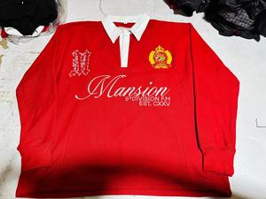 Polo Rojo de Manga Larga para Hombre, Logotipo Bordado, Tela Oxford, Estilo Inglés, Estilo Personalizado, Venta al Por Mayor, OEM - Product Image 5