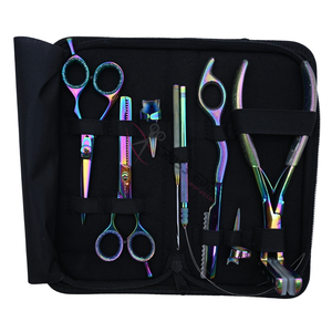 Rainbow Hair Extension tools Application Kit with <b>Tape</b> In Plier Hair Razor Barber Scissor Thinning Scissor Microlink <b>Loop</b> <b>hook</b> - Product Image 6