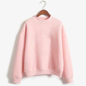 เสื้อสเวตเชิ้ตคอกลมสีฟ้าอ่อนสำหรับผู้หญิง ผ้าฝ้ายและใยไผ่ เป็นมิตรกับสิ่งแวดล้อม กันน้ำ สวมใส่สบายๆ ทรงปกติ สำหรับฤดูใบไม้ร่วง - Product Image 3