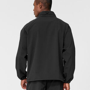 Chaqueta Cortavientos de Lona Personalizada para Hombre, Impermeable y Resistente al Viento, con Cuello Alto y Capucha para Correr, Chaqueta de Exterior Personalizable - Product Image 4