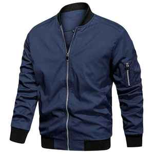 Chaqueta Bomber Sólida con Logotipo Personalizado, Impermeable, Ligera, para Ciclismo, Senderismo, Correr, Chaqueta Cortavientos para Hombre - Product Image 2