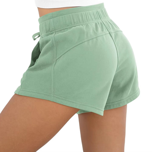 Shorts de course pour femmes les plus vendus, séchage rapide, polyester et élasthanne, shorts de sport, logo personnalisé, fournisseur OEM en gros - Product Image 3