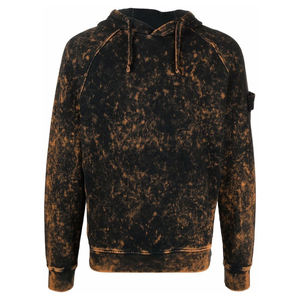 Sudadera con Capucha Oversize Marrón Vintage Tie Dye de Algodón Grueso y Felpa, Ajuste Holgado, Estilo Urbano Casual, Prenda Personalizada para Hombre - Product Image 1