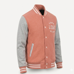Wholesale Winter <b>Men's</b> Varsity <b>Jacket</b> OEM Custom Logo Canvas Front Leather Hooded Reversible Long Sleeves Casual Top Selling - Product Image 4