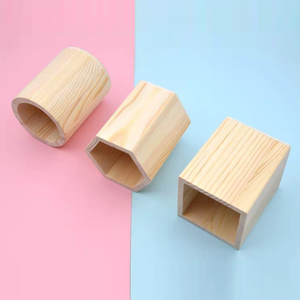 Ensemble de porte-stylos en bois, 3 formes géométriques, organisateur de bureau minimaliste pour le bureau, la maison, les tables d'étude et la décoration de bureau de direction - Product Image 4