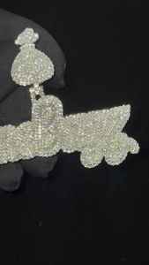 Pendentif personnalisé avec nom et initiale en argent sterling 925, motif sac d'argent, serti de moissanite, style hip-hop, bijoux bling-bling - Product Image 5