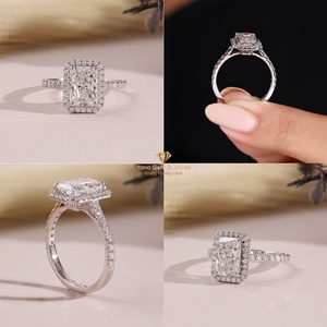 Anillo de Oro Blanco de 14K con Diamante Cultivado en Laboratorio con Corte Radiante, Personalizado para Mujer, 2.00 Quilates, Certificado IGI, Color E, Claridad VVS2 - Product Image 5