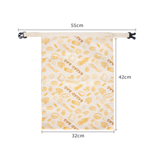Printed Cotton Bread Bag <b>Bee</b> Pattern Washable Eco-Friendly Water Resistant Adjustable Reusable for Home Promotional <b>Gift</b> Use - Product Image 2