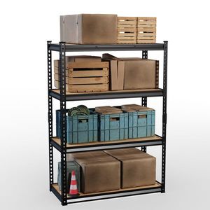 Étagère de garage réglable à 4 niveaux 122*60*153.5cm en fer noir perforé en forme de gourde pour présentoir de marteaux en caoutchouc et de gants - Product Image 4