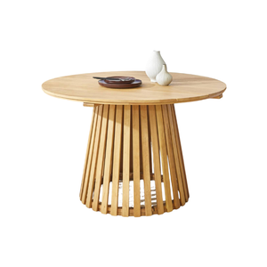 Minimalist Round Wood <b>Coffee</b> <b>Table</b> <b>Scandinavian</b> Design Handmade Living Room Furniture Natural Finish - Product Image 1