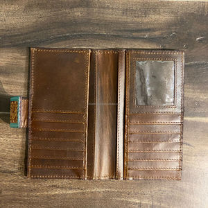 2025 diseñador de lujo tarjeta dinero cuero mecanizado a mano cartera larga cuero de vaca genuino Vintage señoras moda mujer embrague - Product Image 6