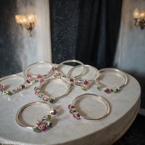 Gigli Rigli Gems Women's Ethnic 925 <b>Sterling</b> <b>Silver</b> Bezel <b>Set</b> Tourmaline Classic Wedding Engagement Anniversary Gift <b>Ring</b> - Product Image 2