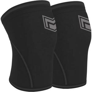 2024 OEM vente en gros Silicone antidérapant Gym Fitness genouillères 7mm néoprène Powerlifting coussinets de Compression Logo haltérophilie - Product Image 4