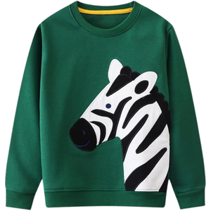 Sudadera de Algodón con Cuello Redondo y Manga Larga para Niño, Corte Regular, Transpirable, Informal, con Estampado de Dibujos Animados, Color Personalizado - Product Image 2