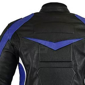 Blouson de motard en cuir slim pour homme avec col montant, nouveau design 2026, blouson d'équitation en cuir de haute qualité - Product Image 4