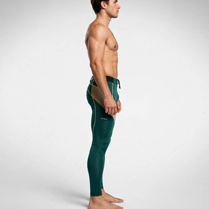 Leggings de compression personnalisés pour hommes, nylon et élasthanne, respirants, longueur intégrale, pour le fitness - Product Image 2