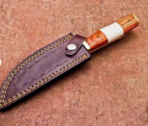 Couteau de chasse Bowie en acier Damas de qualité supérieure, personnalisable, vente en gros OEM/ODM, pour le camping, la pêche, la survie, lame fixe tactique - Product Image 6