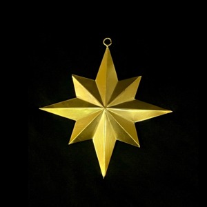 Stylish hanging star ornaments designed with festive symbols to celebrate the warmth, joy, and beauty of the <b>Christmas</b> season - Product Image 3