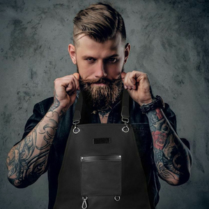 Heavyweight Water Resistance Fabric Stylish <b>Aprons</b> MARI INSTRUMENTS Hair Cutting Use <b>Aprons</b> Professional Barber <b>Aprons</b> - Product Image 5