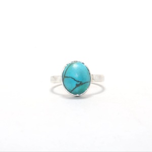Handmade 925 Sterling <b>Silver</b> Natural Turquoise Gemstone <b>Ring</b> <b>Statement</b> <b>Ring</b> for Women Birthday Anniversary Gift - Product Image 6