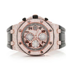 Montre Moissanite Iced Out VVS Diamant Style Hip Hop Premium Acier Inoxydable Quartz Homme Bracelet 20mm Cadran Verre - Product Image 1